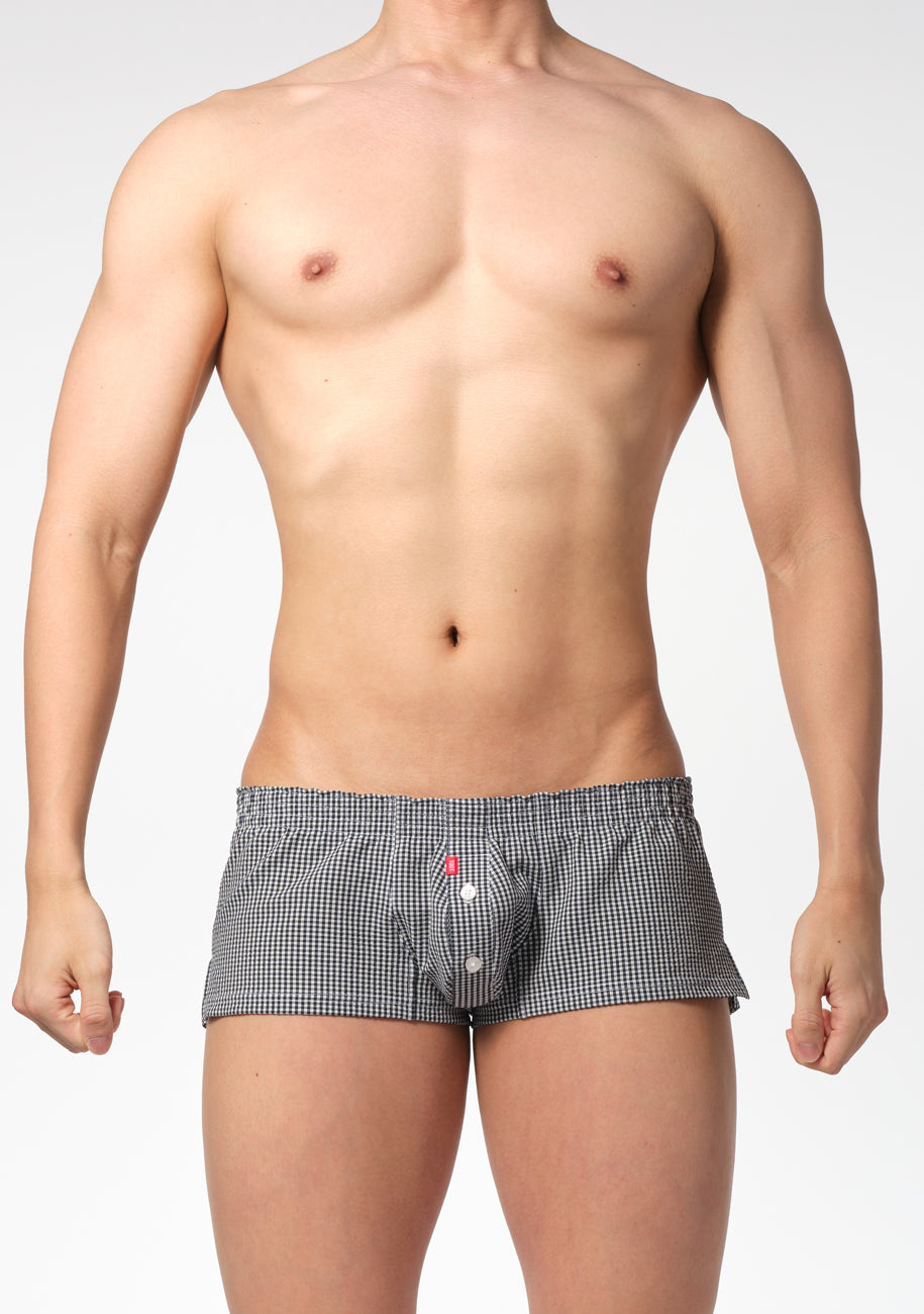 Gingham Seersucker Fit Trunks