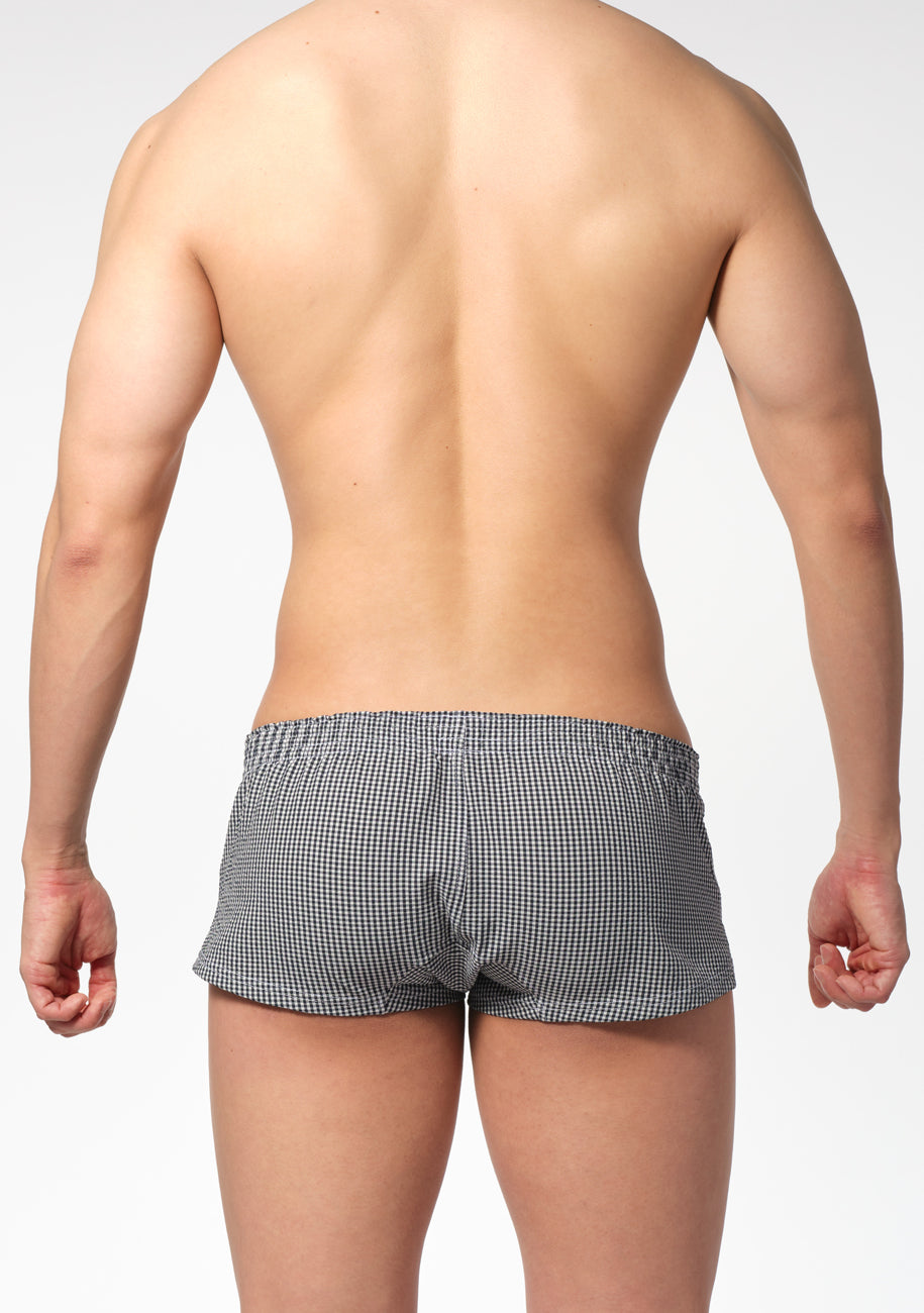 Gingham Seersucker Fit Trunks