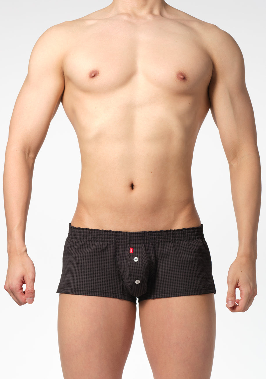Gingham Seersucker Fit Trunks