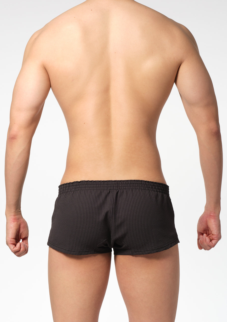 Gingham Seersucker Fit Trunks