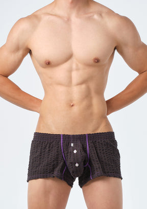 Color Stitched Gingham Fit Trunks
